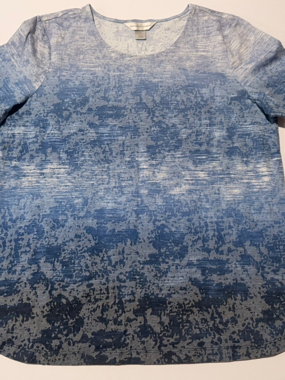 Christopher & Banks blue ombre short sleeve top